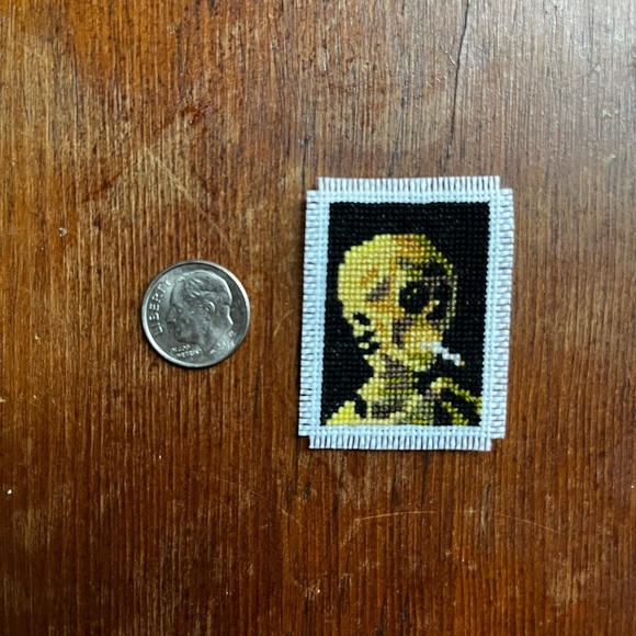 Other - Van Gogh’s “Skull of a Skeleton with Burning Cigarette” in Mini Cross Stitch Art